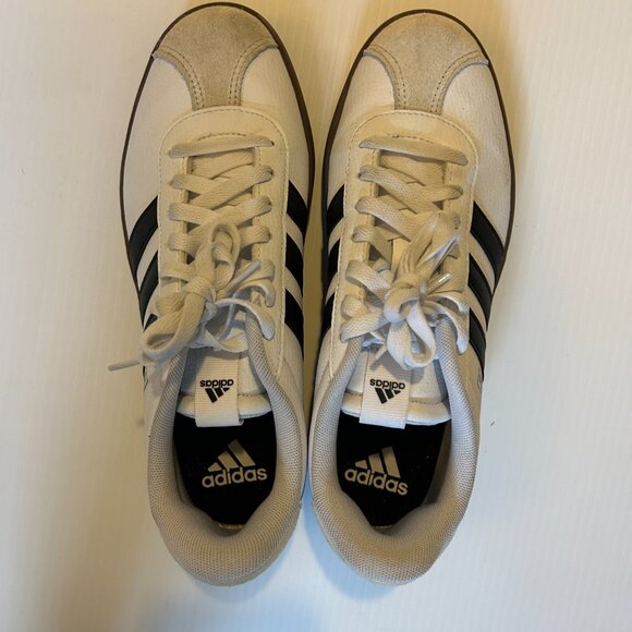 Adidas VL Court 3.0, women's size 9.5, black/white LIKE NEW! - Picture 5 of 5